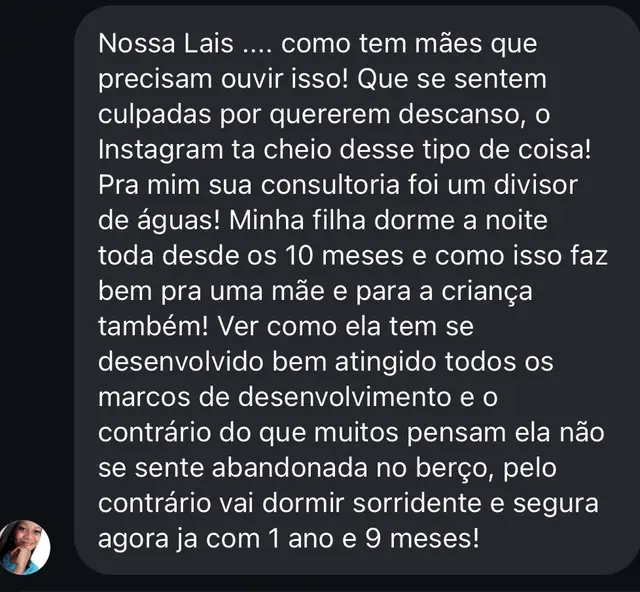 Depoimento: filha dorme a noite toda desde os 10 meses e atingiu todos os marcos de desenvolvimento