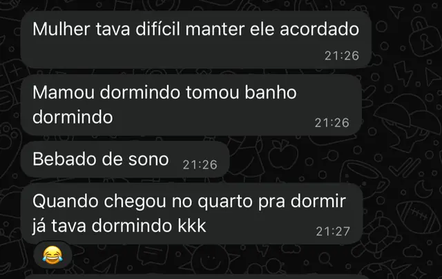 Depoimento: bebê caiu no sono antes de chegar ao quarto